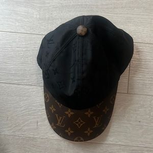 Louis Vuitton monogram hat black polyester
